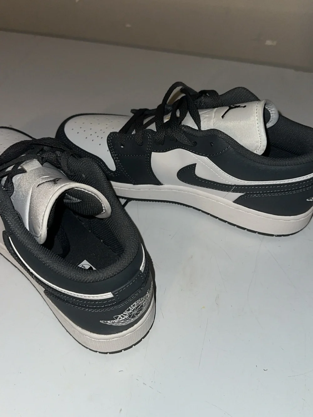 Nike Kids' Black and White Low Basketball Sneakers